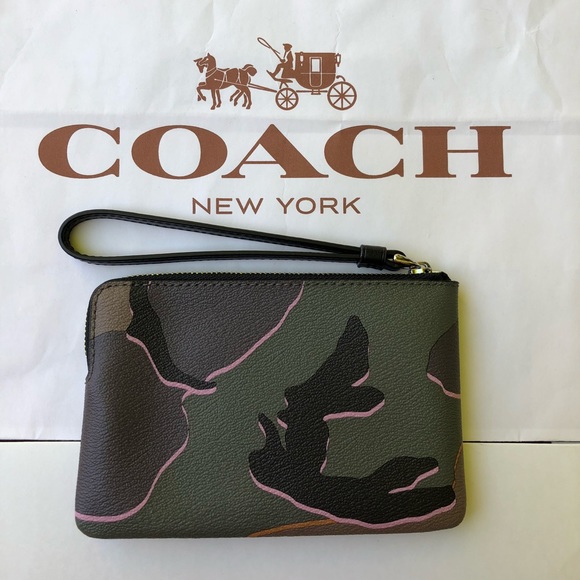 🎀🎀Coach Corner Zip Wallet Camo Print F32074 - Picture 4 of 6